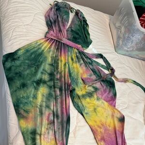 Multicolor Tie-Dye Jumpsuit